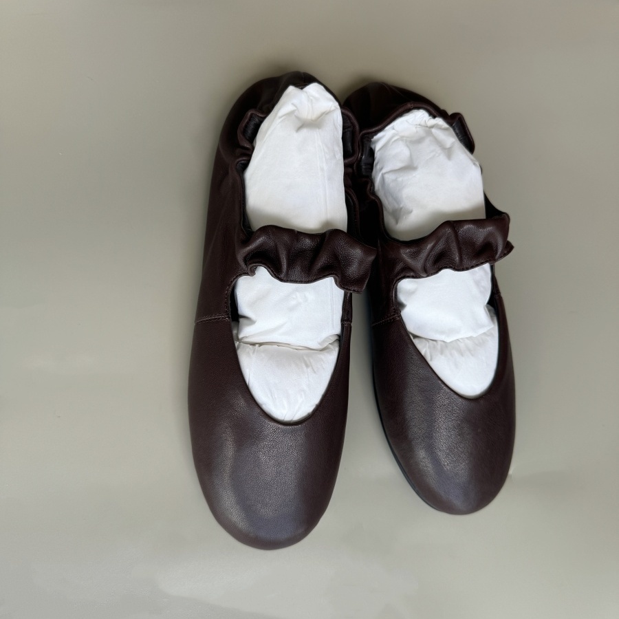2025新款真皮平底芭蕾舞鞋