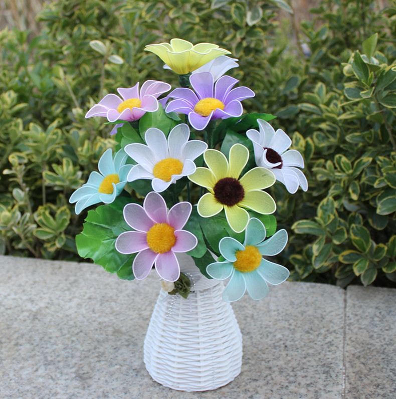 丝网花材料包 diy手工花丝袜花套餐 雏菊新手材料包 包邮