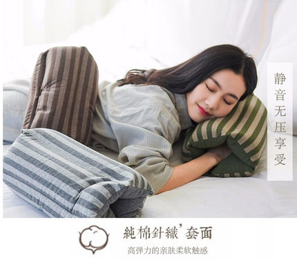 外贸日单日式无印PE软管多功能坐垫靠垫颈部靠枕午睡枕头
