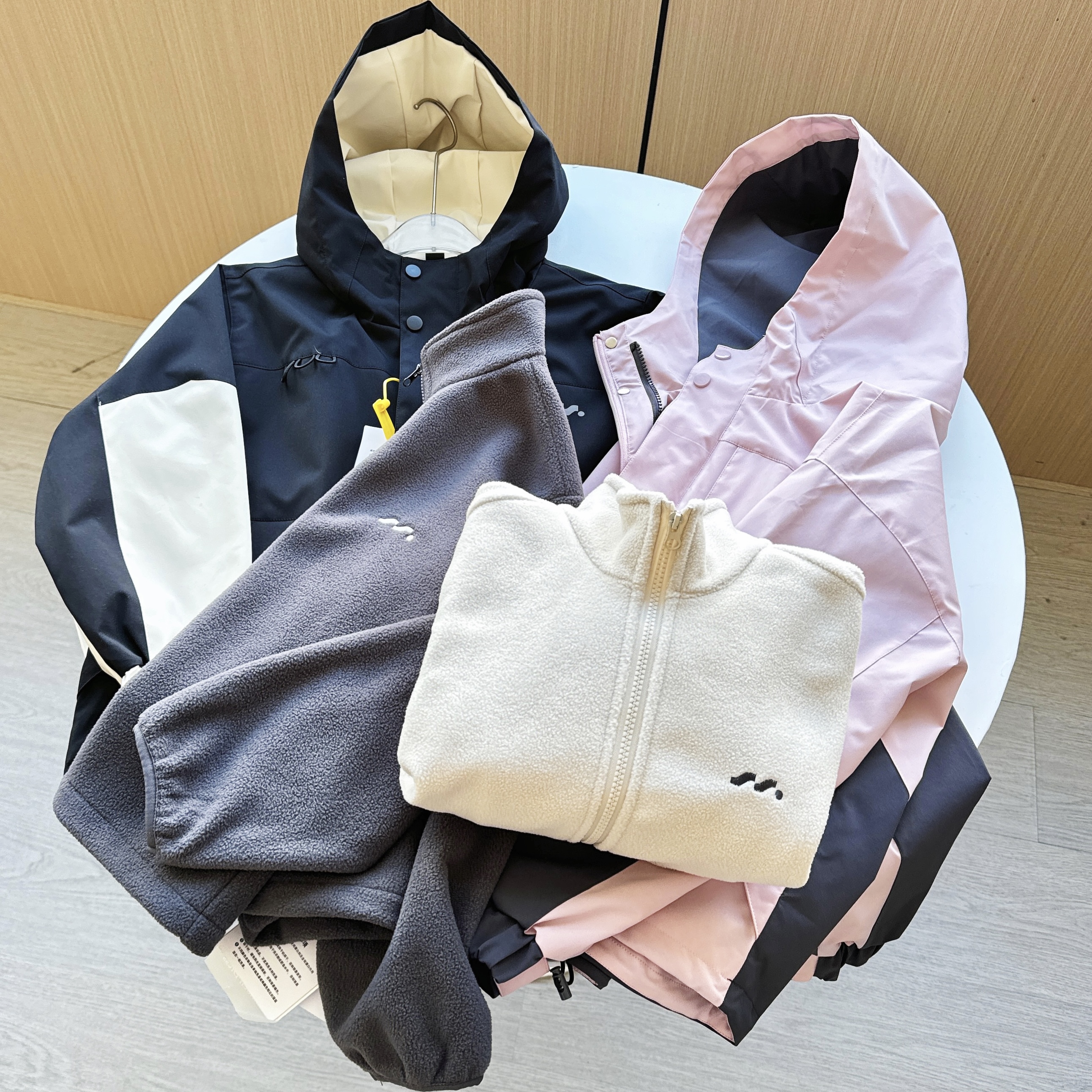 冬季儿童男女童星空露营三合一摇粒绒冲锋衣户外防风防水连帽外套