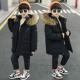 男装 韩版 棉衣 外套男孩秋冬季 男童中大童羽绒棉服儿童加绒儿童长款