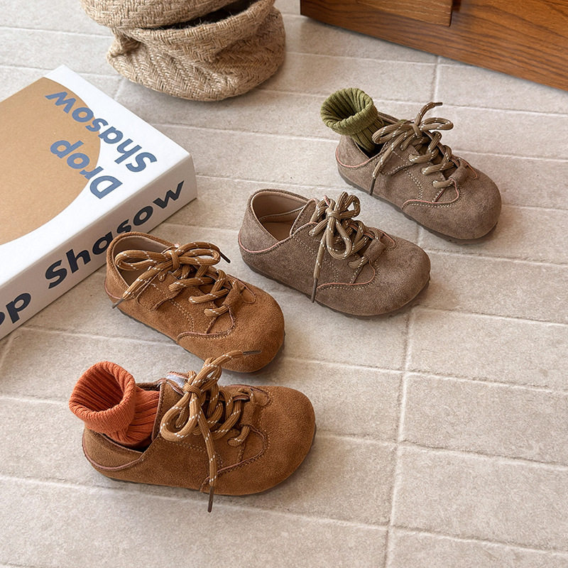 儿童勃肯鞋2025春秋季新款韩版女童复古磨砂小皮鞋男童软底豆豆鞋,童鞋/婴儿鞋/亲子鞋,皮鞋,淘宝优惠券,粉丝福利购,淘宝优惠卷