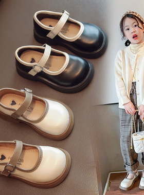 女童皮鞋公主鞋2026春秋黑色软底女孩单鞋儿童小皮鞋小学生演出鞋