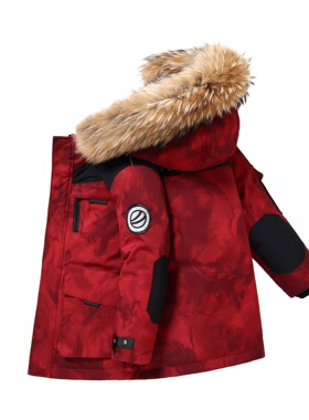 儿童羽绒服男童2025新款洋气中长款中大童加厚青少年童装冬季外套