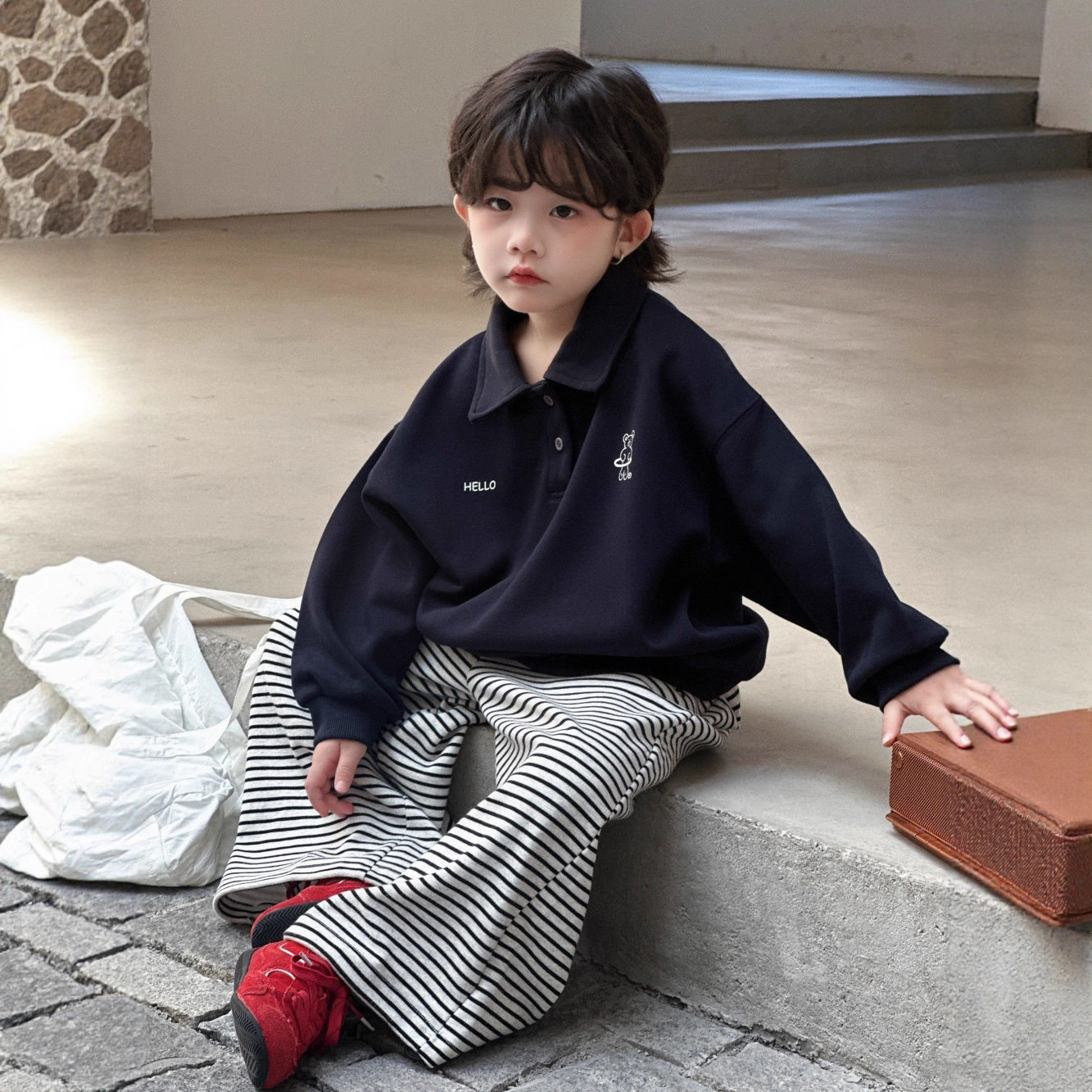 童polo衫2025秋季新款童装男童女童印花宽松长袖卫衣宝宝休闲上衣,童装/婴儿装/亲子装,儿童POLO衫,淘宝优惠券,粉丝福利购,淘宝优惠卷