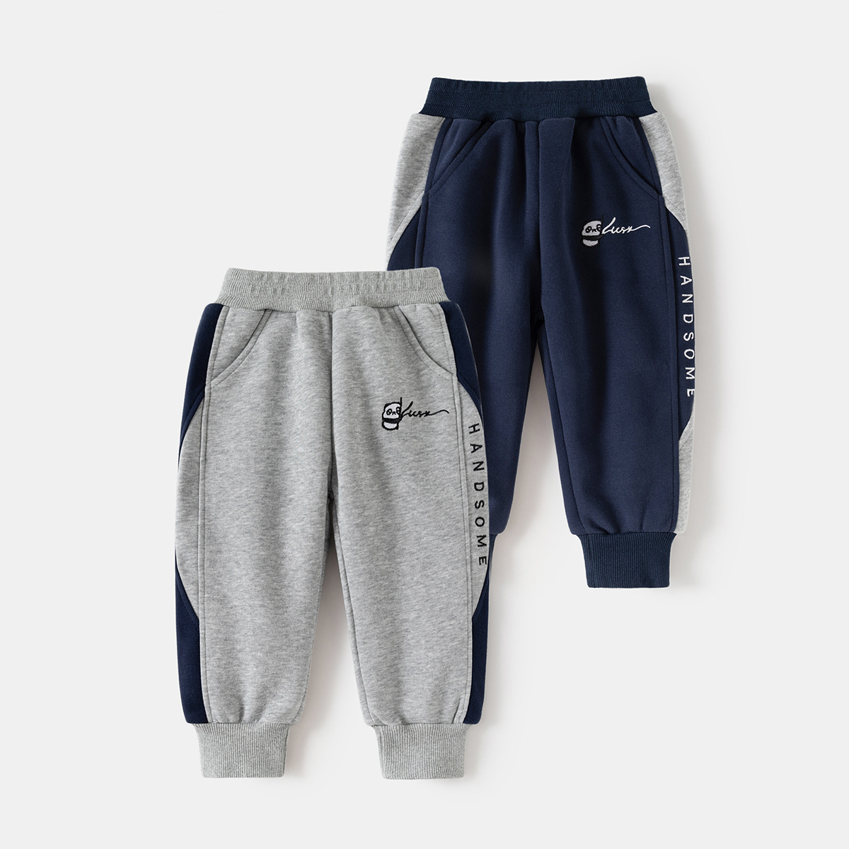 春秋小脚长裤子男童韩版宽松潮牌直筒束脚休闲裤潮流运动长裤