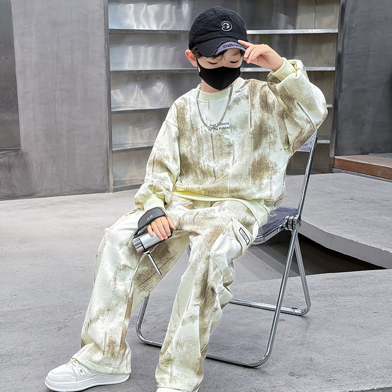 2025春秋新款儿童男童套装两件套工装风时尚潮流精品