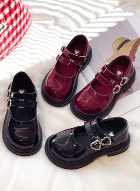 女童皮鞋2025春秋新款儿童演出鞋黑色舞蹈鞋公主鞋中大童女童鞋子