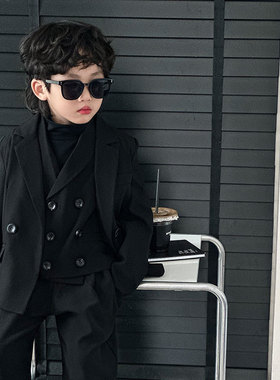 男童西装套装2025秋季新款儿童礼服韩版休闲帅气小西服一件时尚潮