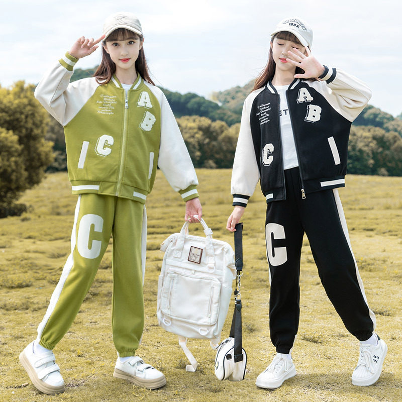 比比我女童运动套装春装2026新款洋气中大儿童春秋款春季休闲两件
