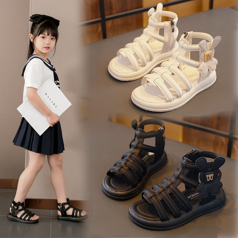 女童罗马凉鞋2024夏季新款中大童软底学生鞋儿童防滑沙滩鞋宝宝鞋,童鞋/婴儿鞋/亲子鞋,凉鞋,淘宝优惠券,粉丝福利购,淘宝优惠卷