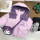 女童卡通加绒加厚棉衣冬季 女宝宝保暖连帽棉服洋气外套外贸 新款