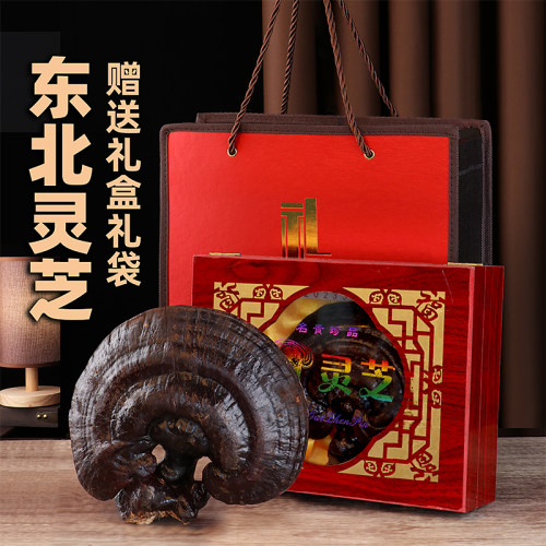 长白山灵芝赠送礼盒整朵无提取