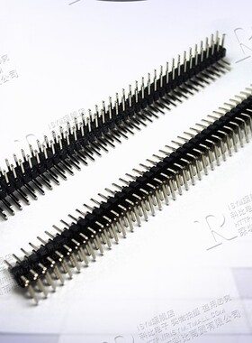 2.54  2*40P 双排弯针 90度弯脚插针 双排针 间距2.54mm
