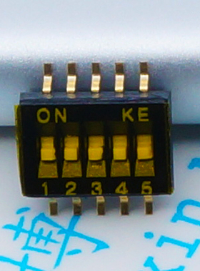 1.27 贴片 5位 原装进口 DSHP05TSGER 台湾KE 1.27mm 5路拨码开关
