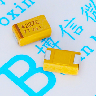 D型 16V220UF 227C 贴片钽电容 AVX  220UF 16V D7343 D型 黄色
