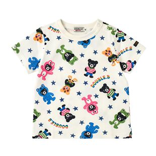 3月超特价 T恤62 5212 141 日本制mikihouse黑熊满印星星短袖