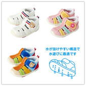 日本mikihouse小熊花朵包头网面凉鞋 涉水鞋 现货25新款 9303 147