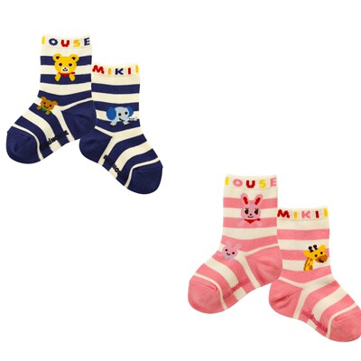 超特价mikihouse日本制中筒袜