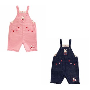 3304 572 mikihouse女宝小兔纯棉5分背带裤 超特价