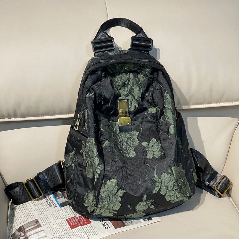 双肩包女新款国潮风户外轻便运动休闲包多功能旅行背包书包行李袋