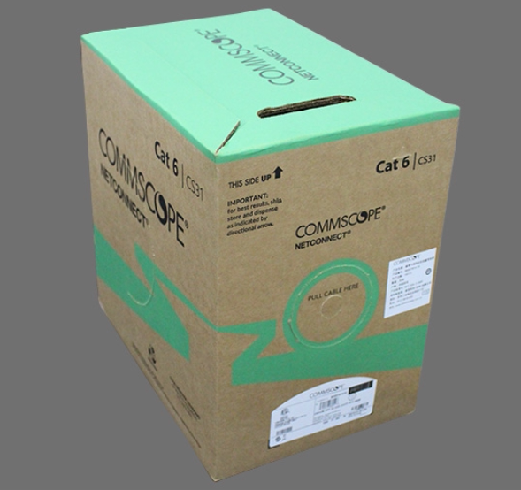 commscope康普 cs31cm六类千兆网线 cat6类非屏蔽无氧铜双绞线 灰色