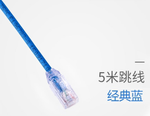 Panduit泛达超六类七类细成品网线非屏蔽家用电脑线万兆高速网线5米跳线 cat6A UTP28X5M 28AWG彩色10G跳线