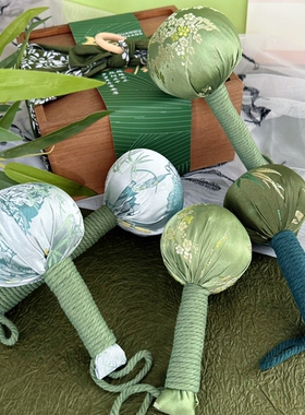 端午绿色系艾草锤手持艾草养生锤布面背部按摩棒经络拍伴手礼内搭