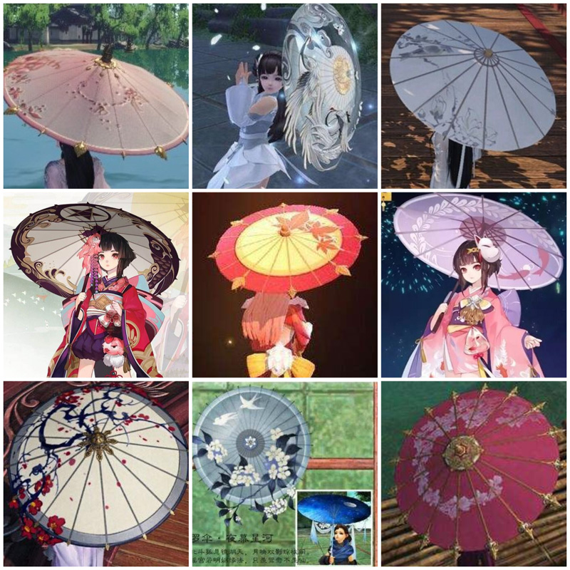油纸伞古风女防雨防晒天涯明月刀天香芳花刃有夜幕星河剑三公孙离