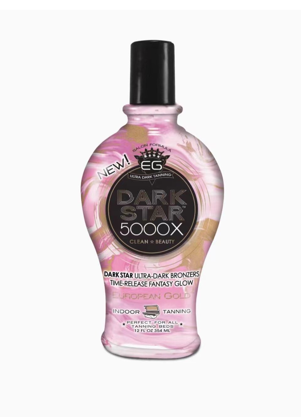 EG新品欧洲金黑星5000X快速室内外美黑晒灯乳防褪色深棕糖色