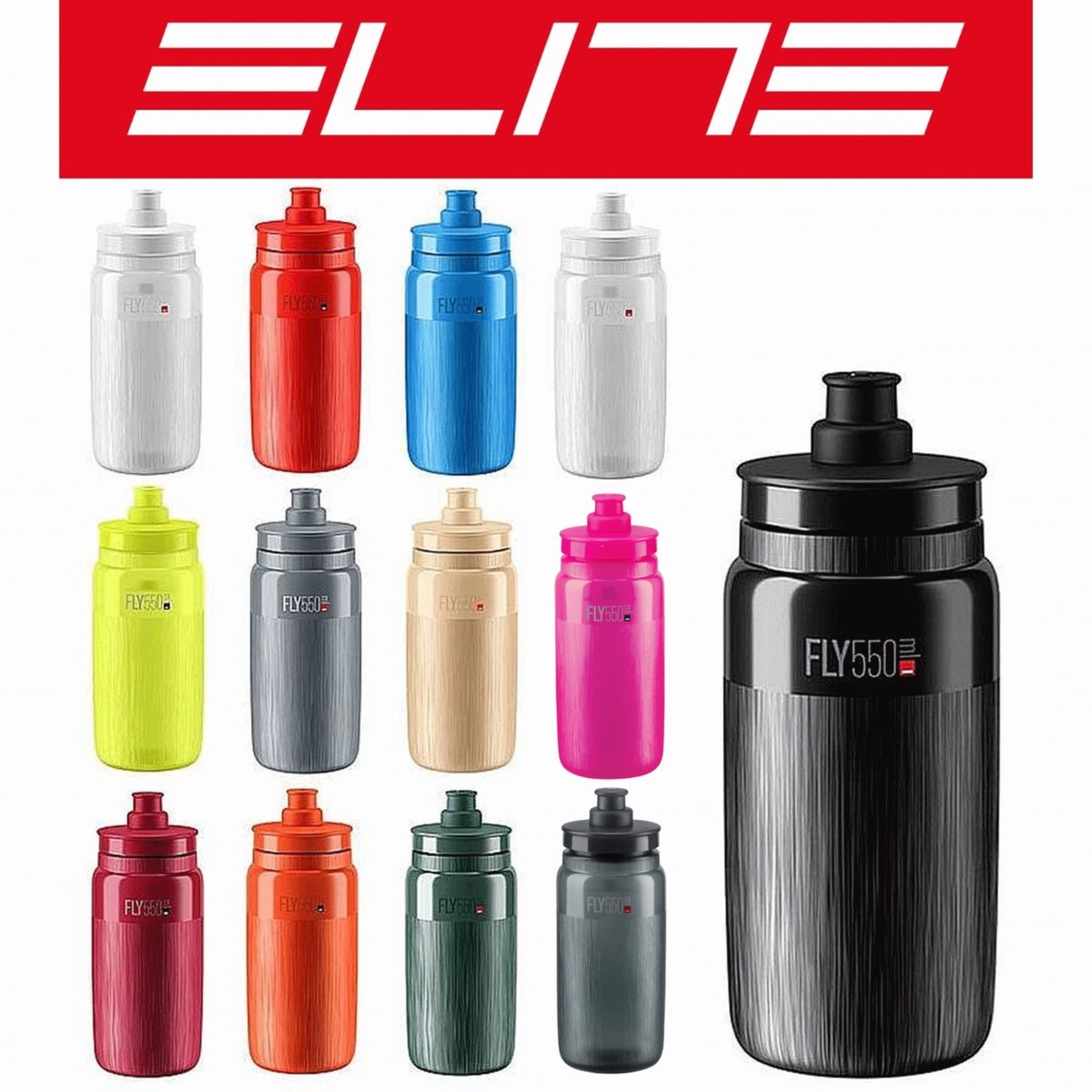 正品新款EliteFlyTex骑行水壶超轻公路山地车水瓶550ml可乐水壶