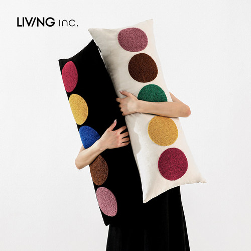LIVINGinc.大圆点艺术感长条枕