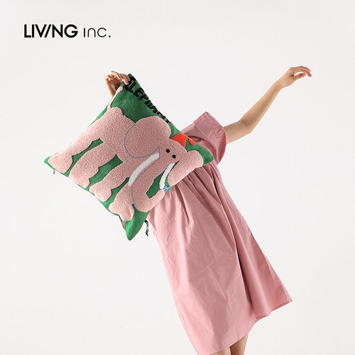 LIVINGinc.卡通动物可爱方抱枕
