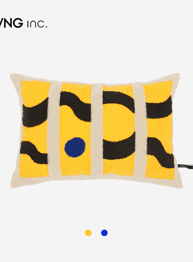 LIVING inc.野生 ins风艺术抽象沙发抱枕简约轻奢靠垫长方形靠背