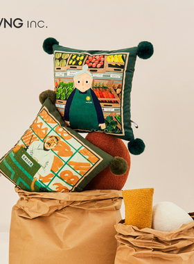 LIVING inc.治愈超市 插画艺术ins抱枕客厅沙发靠背垫办公室靠枕