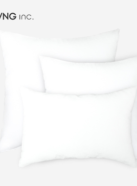 LIVING inc. 抱枕芯 白色靠垫靠枕芯正方形腰枕芯长方4550可拆洗