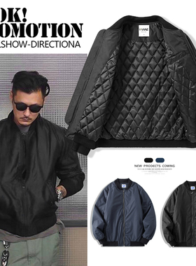 2024新款春秋冬加棉外套潮牌飞行夹克男百搭棒球服余文乐同款棉衣