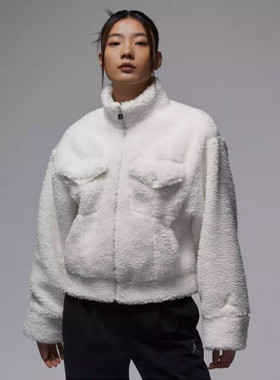 耐克仿毛皮女外套夹克秋冬加厚