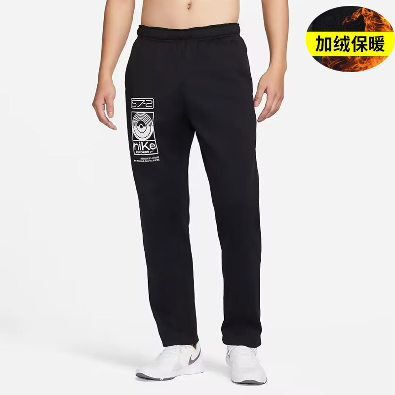 耐克加绒男裤直筒秋冬加厚保暖运动裤休闲包邮FN3329-010