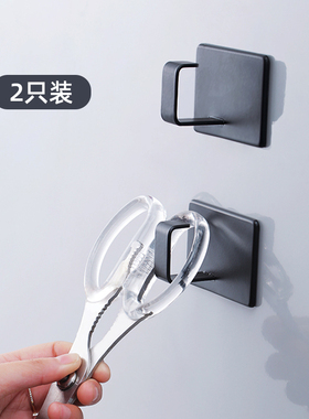 磁吸挂钩强磁黑色冰箱入户门上强力磁铁门后磁力吸铁收纳钥匙挂勾