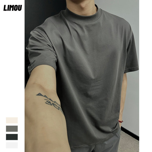 cleanfit小领口夏季短袖T恤LIMOU