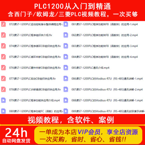 从入门到实战西门子PLC1200和1500全套编程教程含博图软件案例