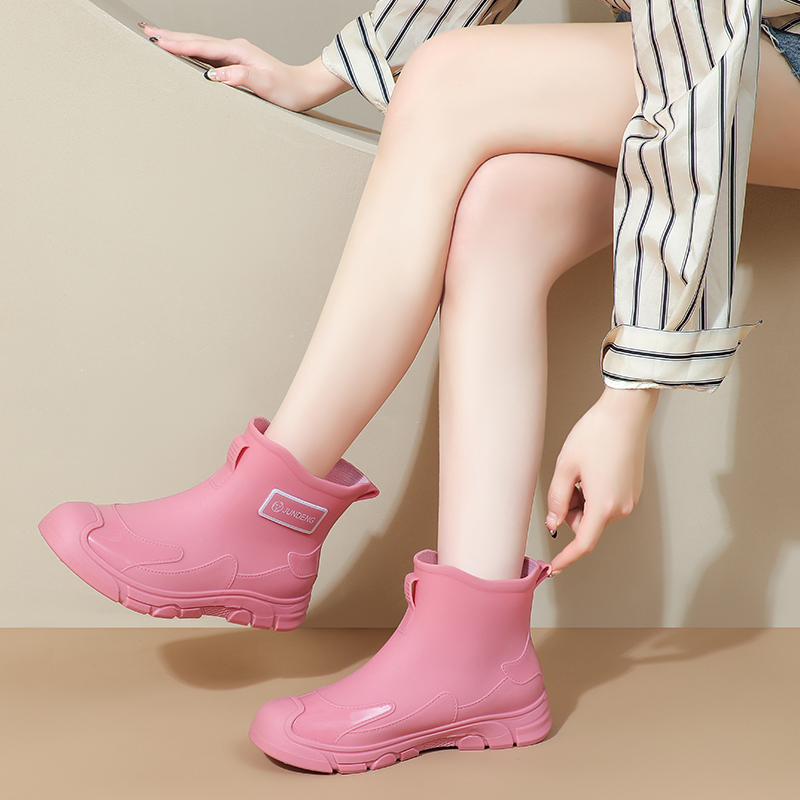 军登2025新款情侣短筒雨靴户外