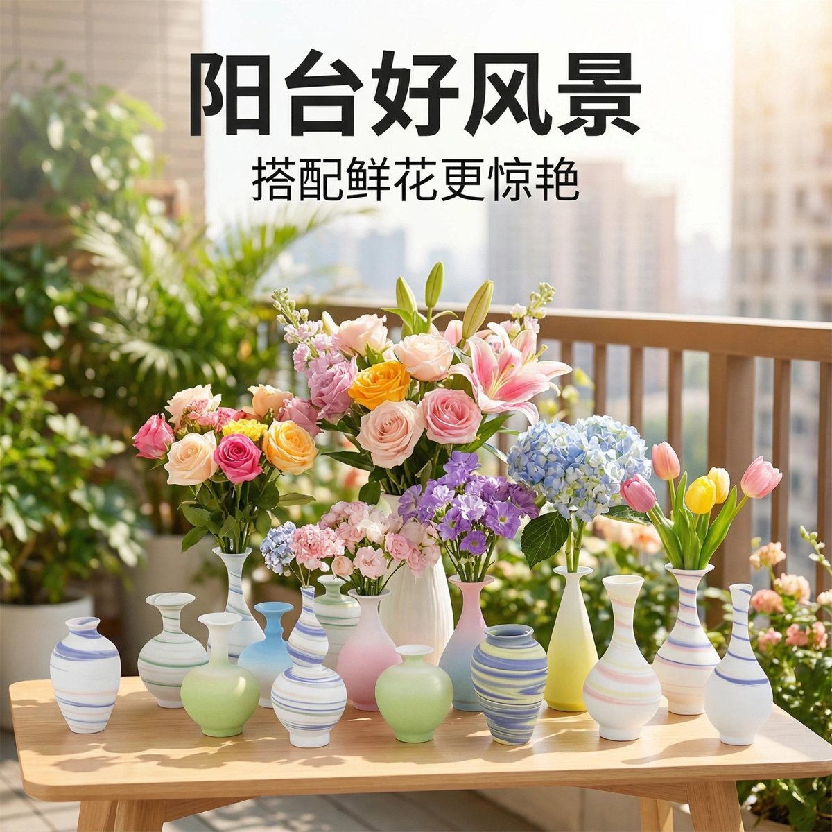 景德镇陶瓷花瓶迷你花瓶插花瓶现代简约家居装饰创意艺术桌面摆件,家居饰品,落地摆件,淘宝优惠券,粉丝福利购,淘宝优惠卷