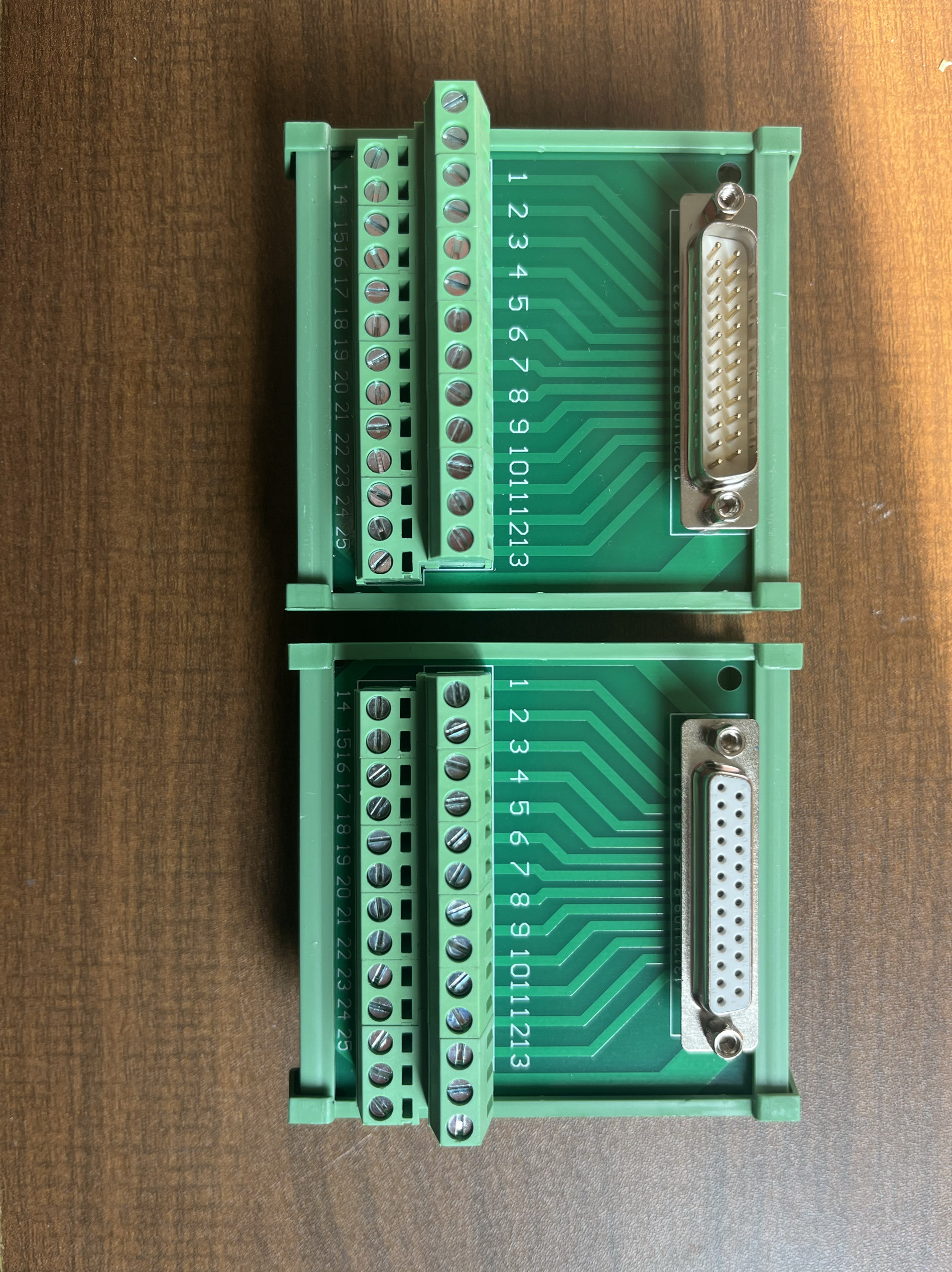 DB25芯针端子板连接线25芯孔中继端子台转接板