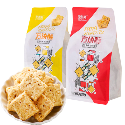 台湾风味广东咸味酥性方块酥饼干