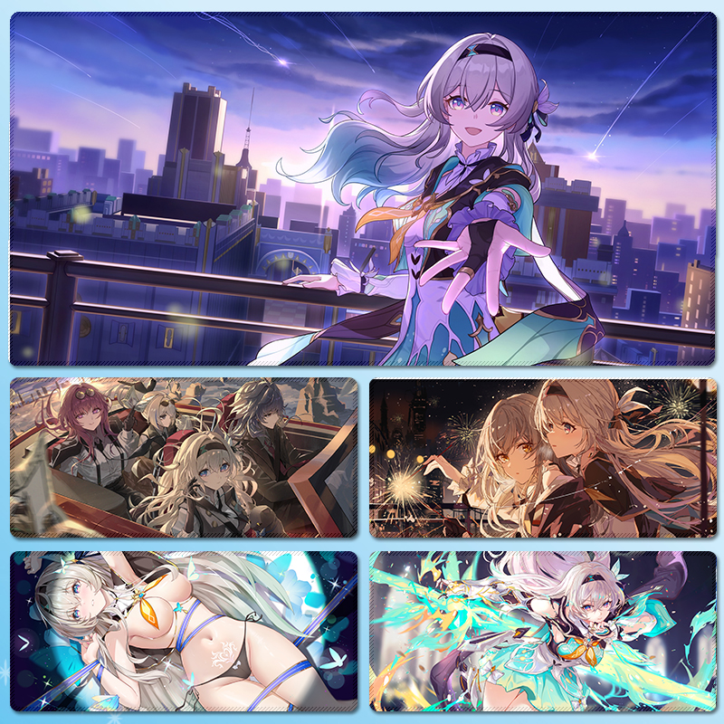 崩坏星穹铁道流萤鼠标垫超大防滑锁边游戏动漫周边定制男女生礼物