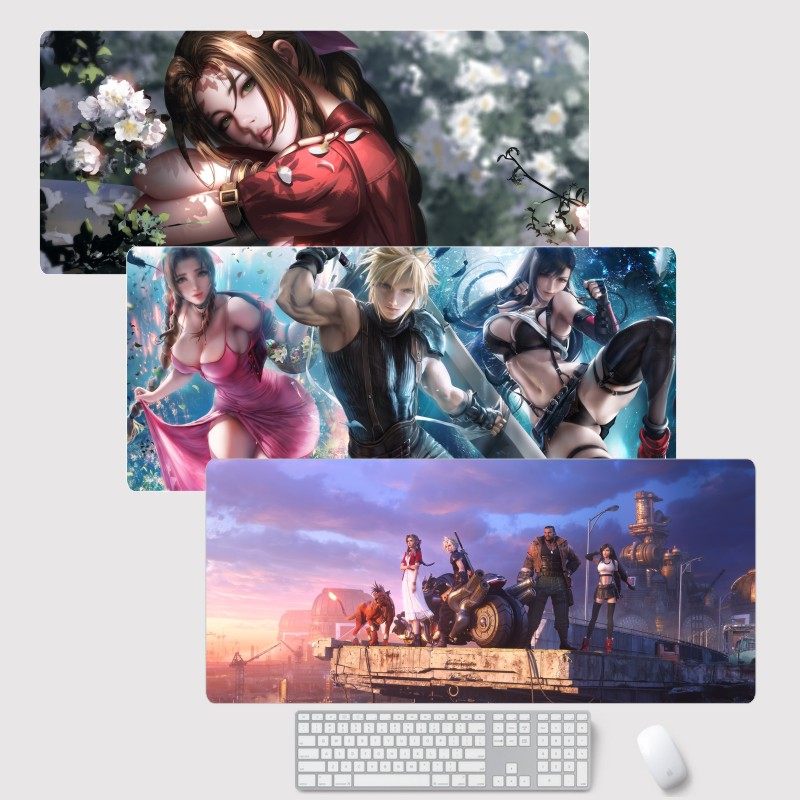 超大鼠标垫FF最终幻想蒂法爱丽丝克劳德游戏办公周边礼物来图定制
