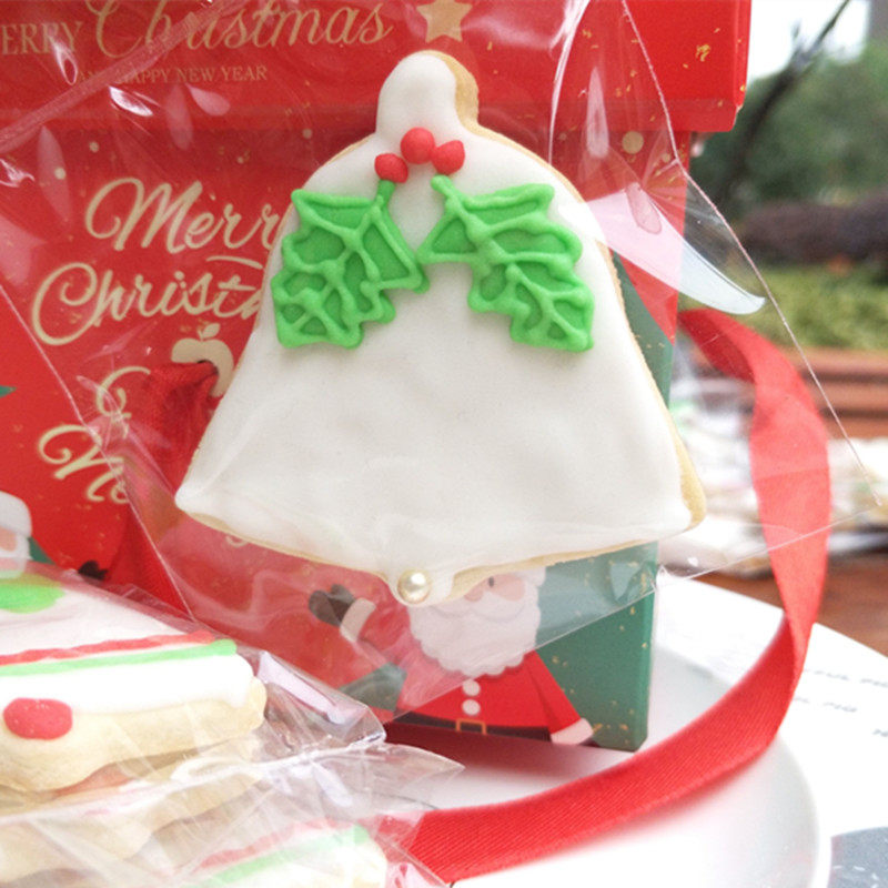 铃铛糖霜饼干定制  小朋友圣诞节礼物公司LOGO聚会礼品分享小零食