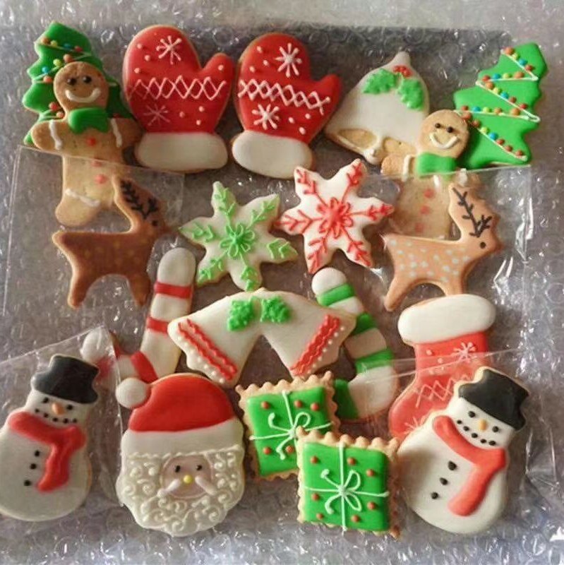 手工翻糖糖霜饼干定制手工创意圣诞节礼物PARTy甜品台回礼伴手礼